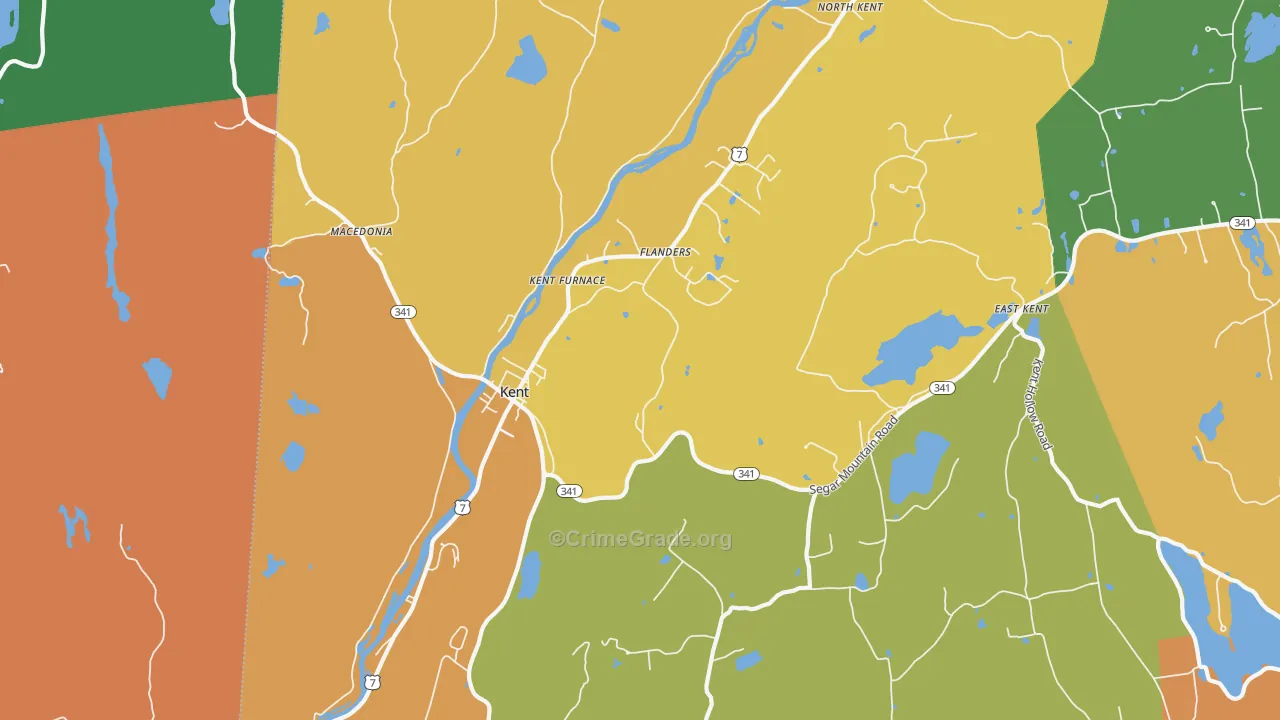 Kent, CT Map of Murder Rates