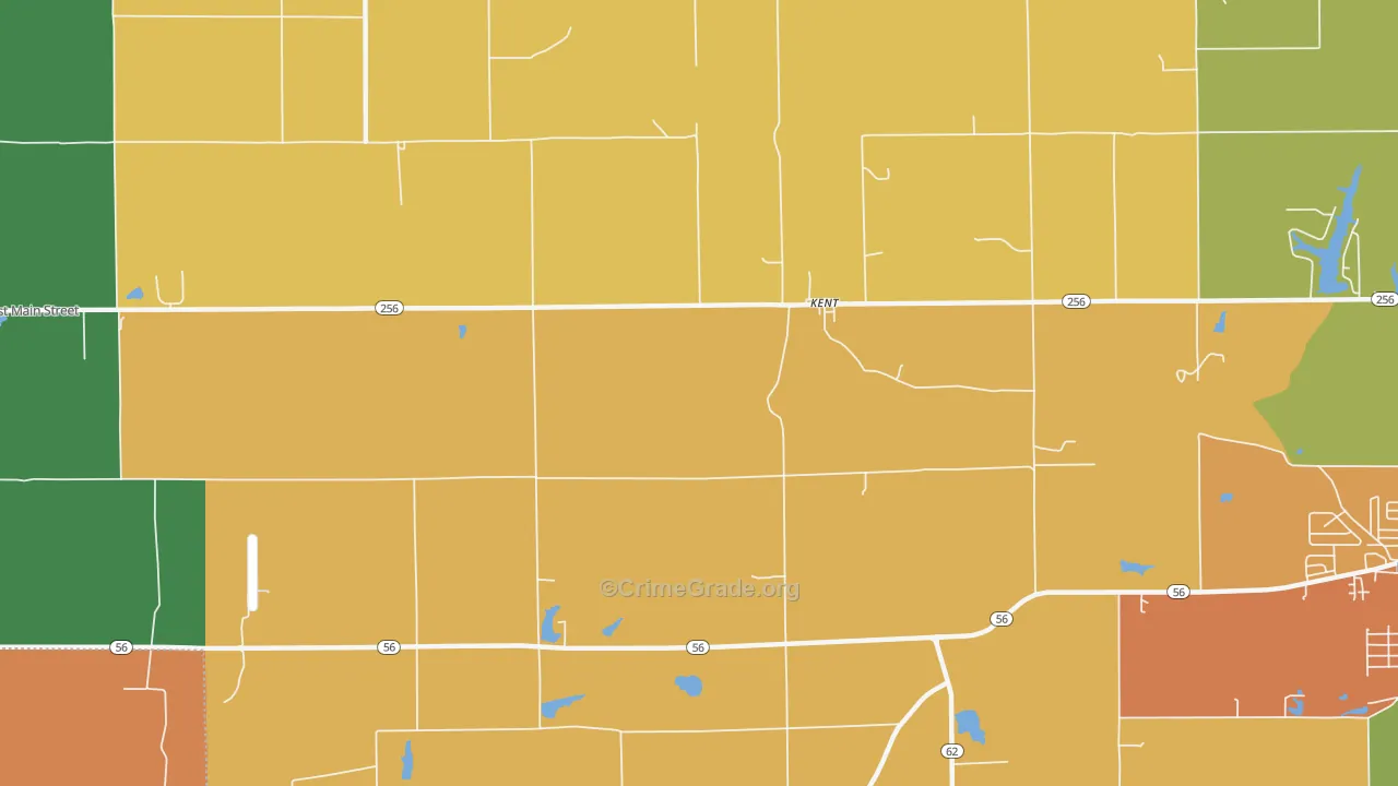 Kent, IN Map of Murder Rates