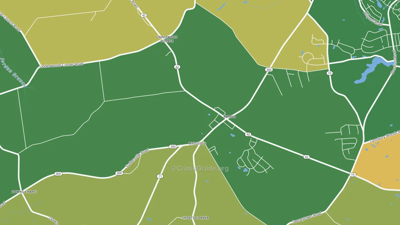 Kenton, DE Map of Murder Rates