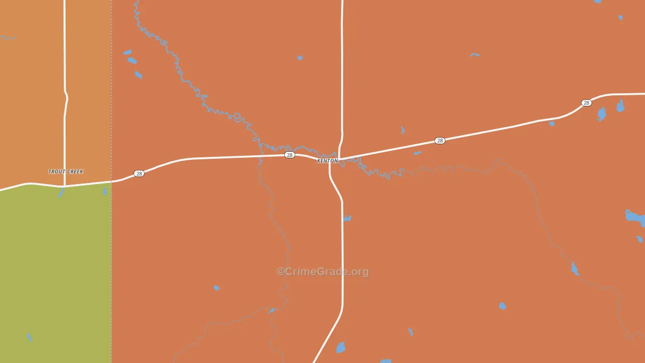 Kenton, MI Map of Murder Rates