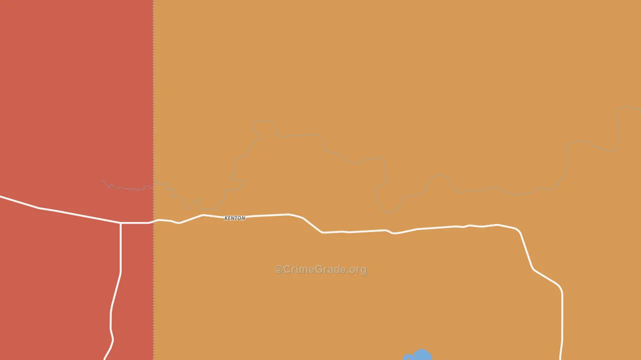 Kenton, OK Map of Murder Rates