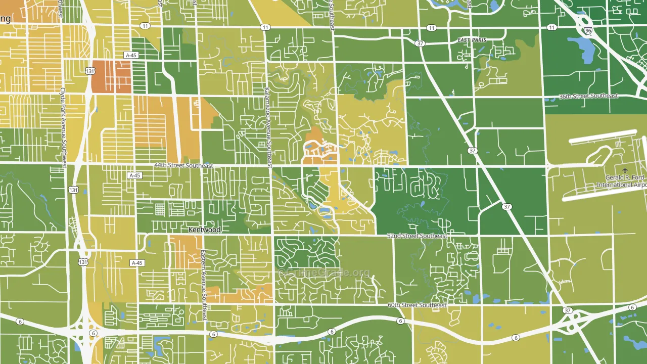 Kentwood, MI Map of Murder Rates