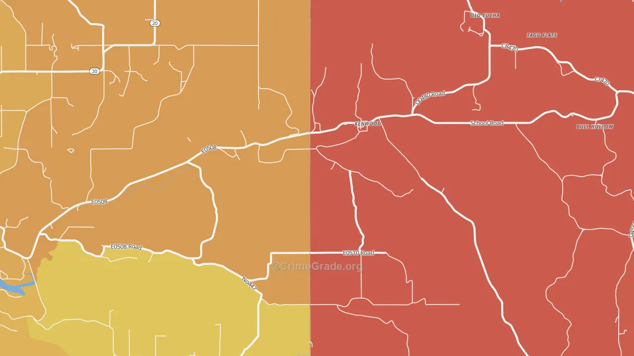 Kenwood, OK Map of Murder Rates