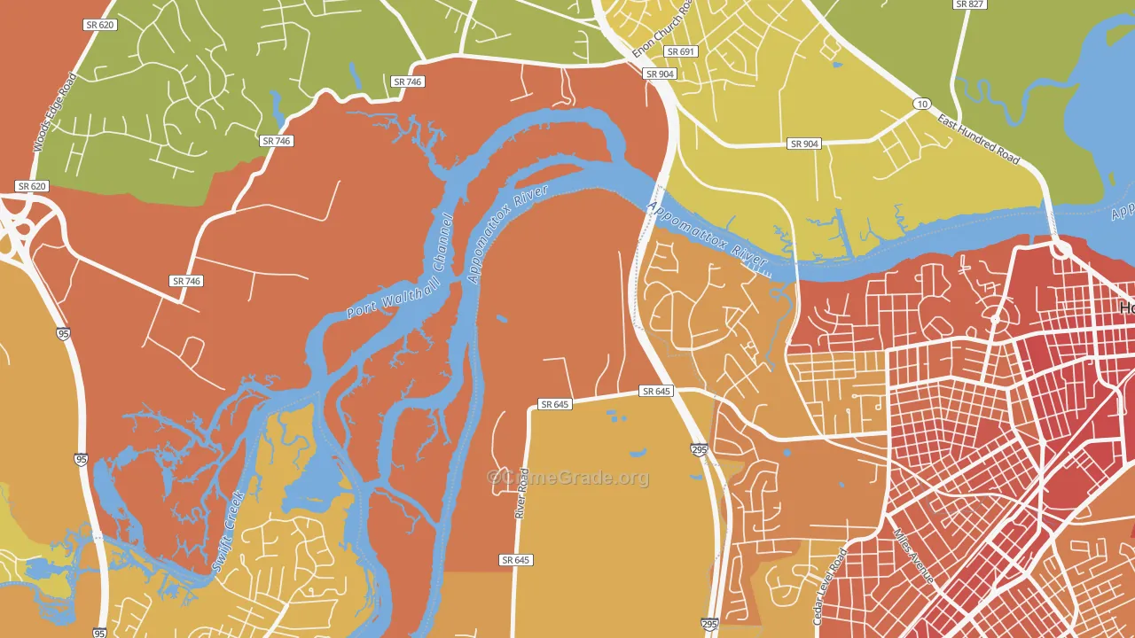 Kenwood, VA Map of Murder Rates