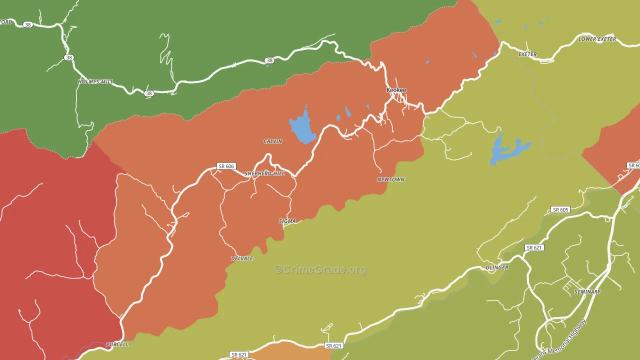 Keokee, VA Map of Murder Rates