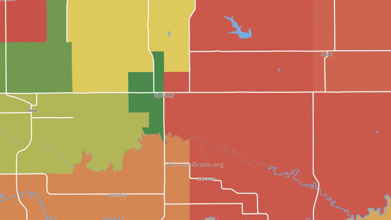 Keokuk County, IA Map of Murder Rates