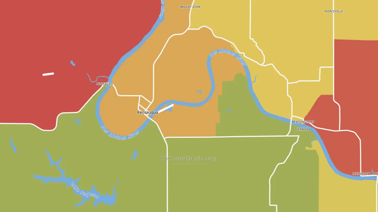 Keosauqua, IA Map of Murder Rates