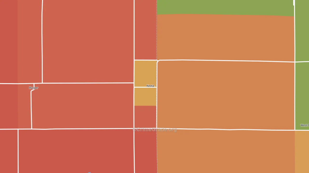 Keota, IA Map of Murder Rates