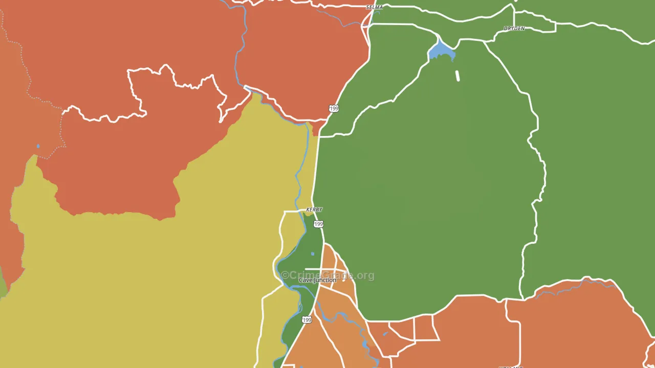 Kerby, OR Map of Murder Rates