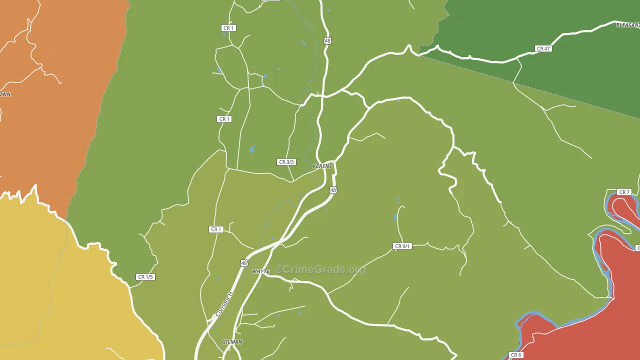 Kerens, WV Map of Murder Rates
