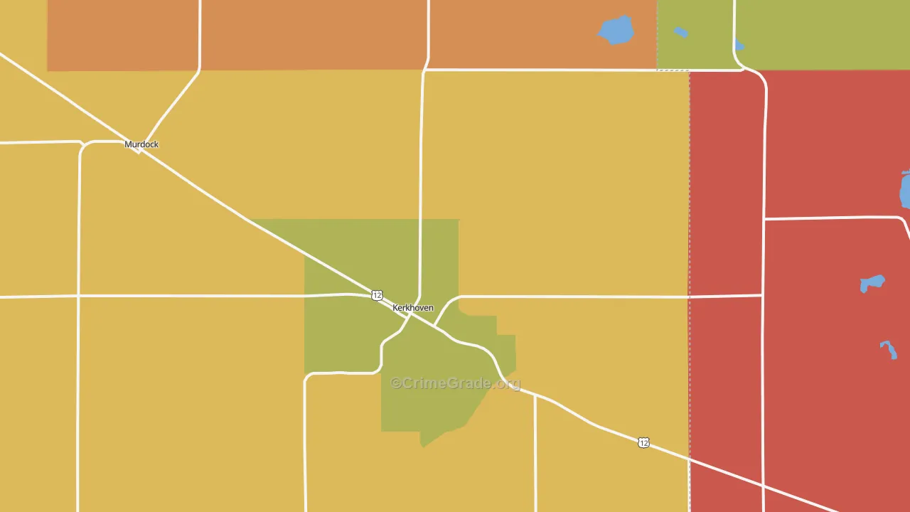 Kerkhoven, MN Map of Murder Rates