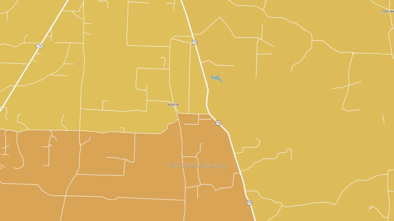 Kerlin, AR Map of Murder Rates