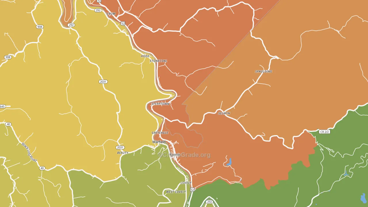 Kermit, WV Map of Murder Rates