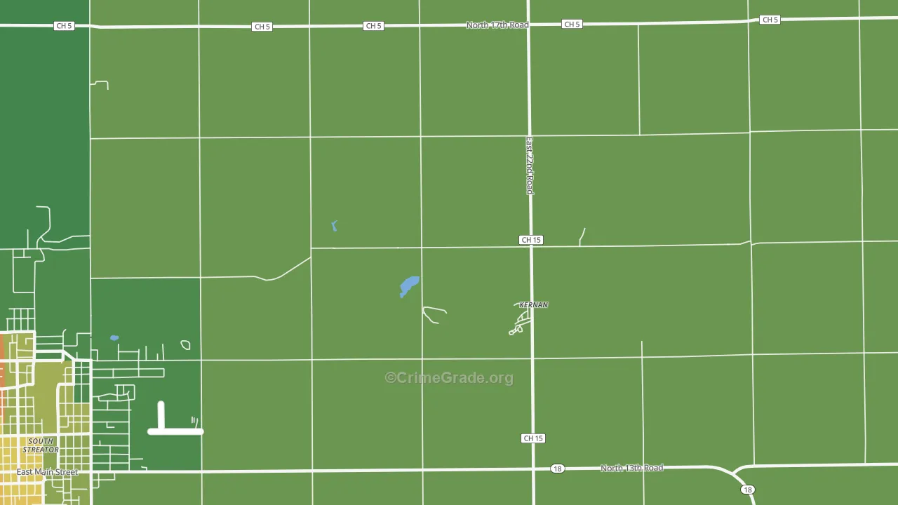 Kernan, IL Map of Murder Rates