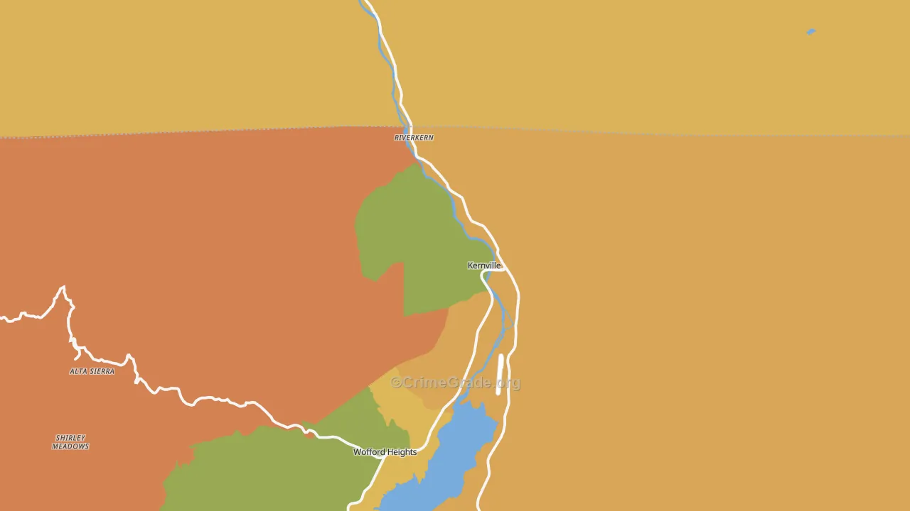 Kernville, CA Map of Murder Rates