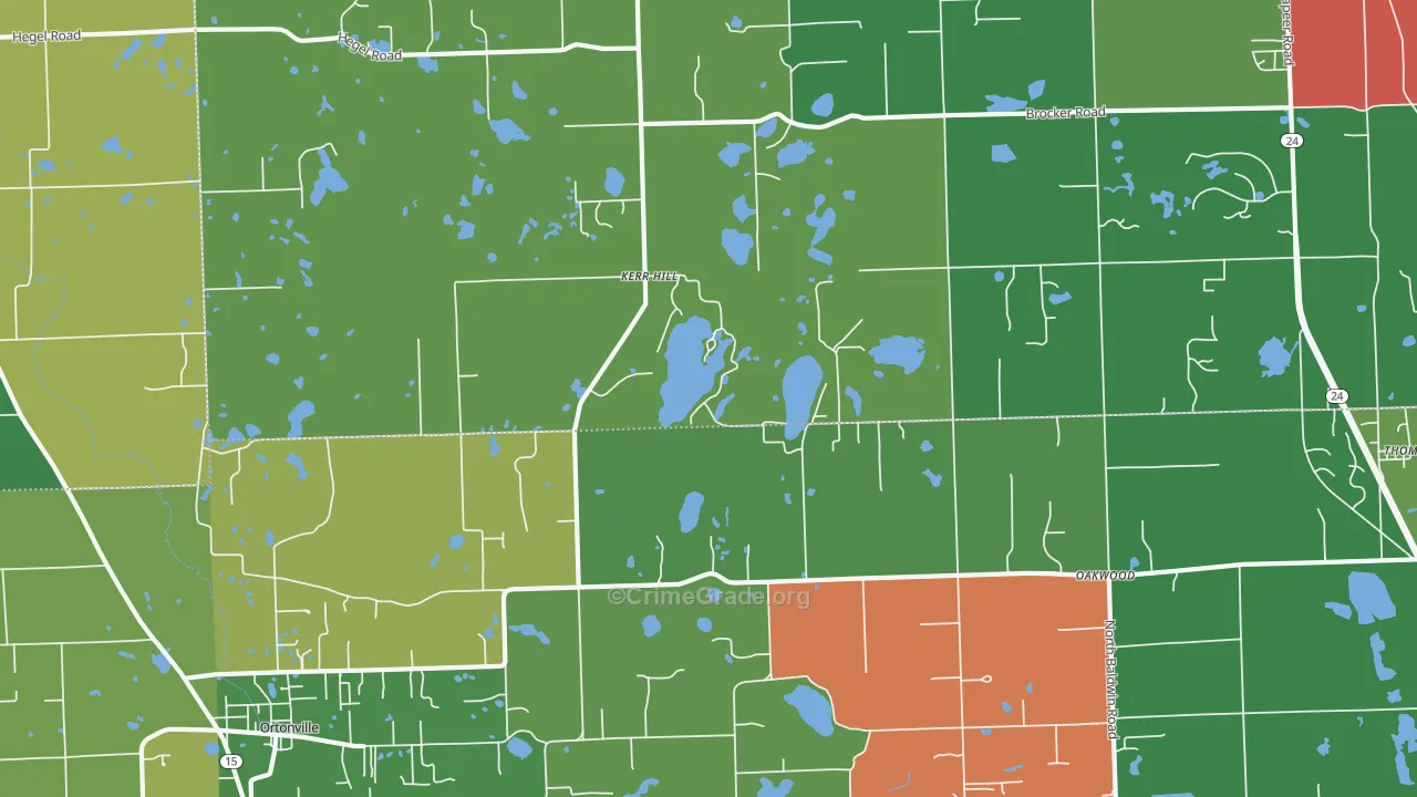 Kerr Hill, MI Map of Murder Rates