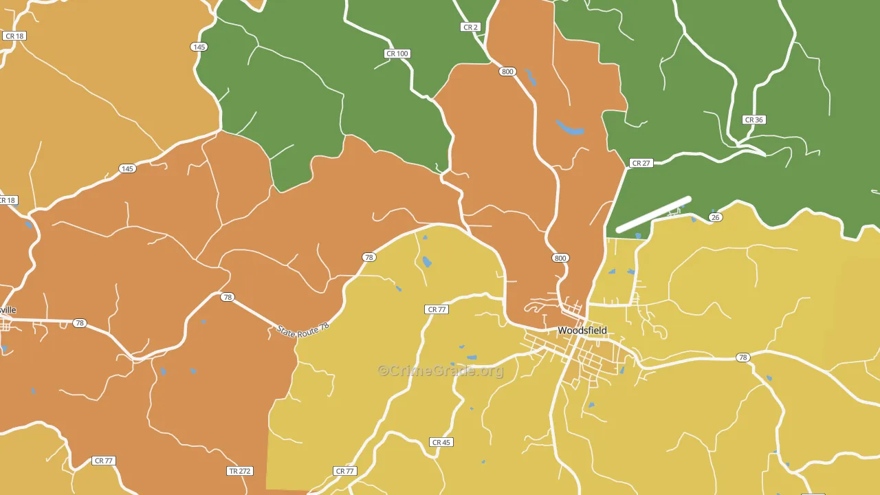 Kerr, OH Map of Murder Rates