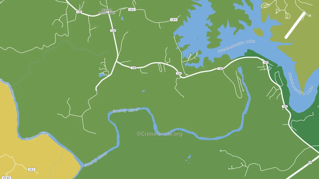 Keslers Cross Lanes, WV Map of Murder Rates