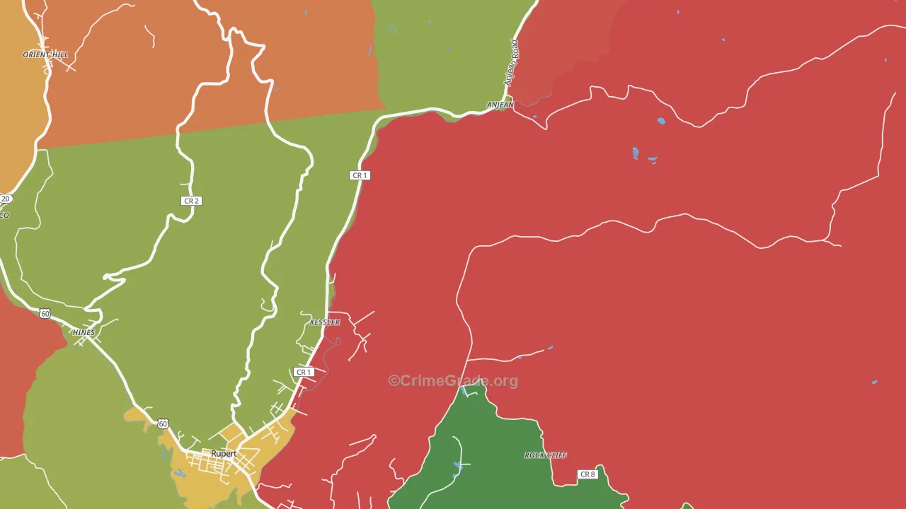 Kessler, WV Map of Murder Rates