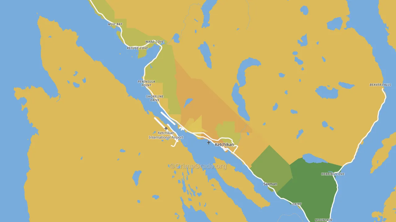 Ketchikan, AK Map of Murder Rates