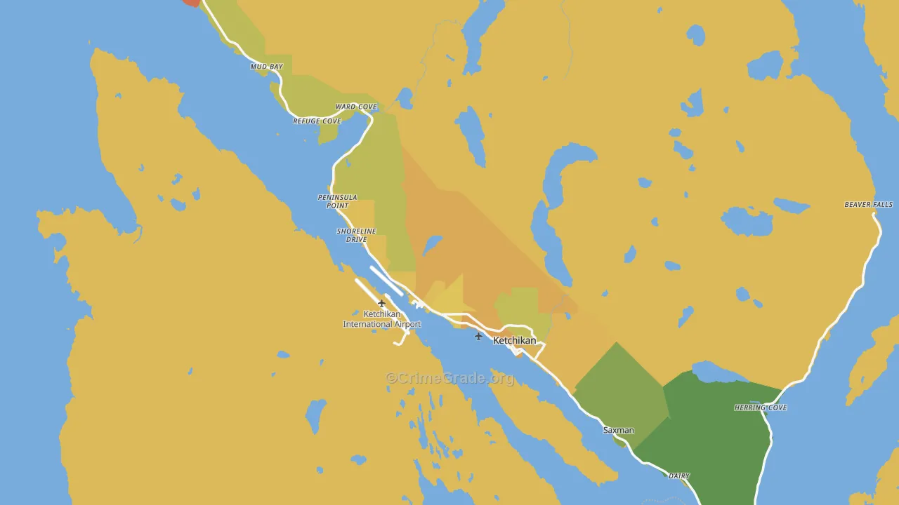 Ketchikan Gateway Borough, AK Map of Murder Rates