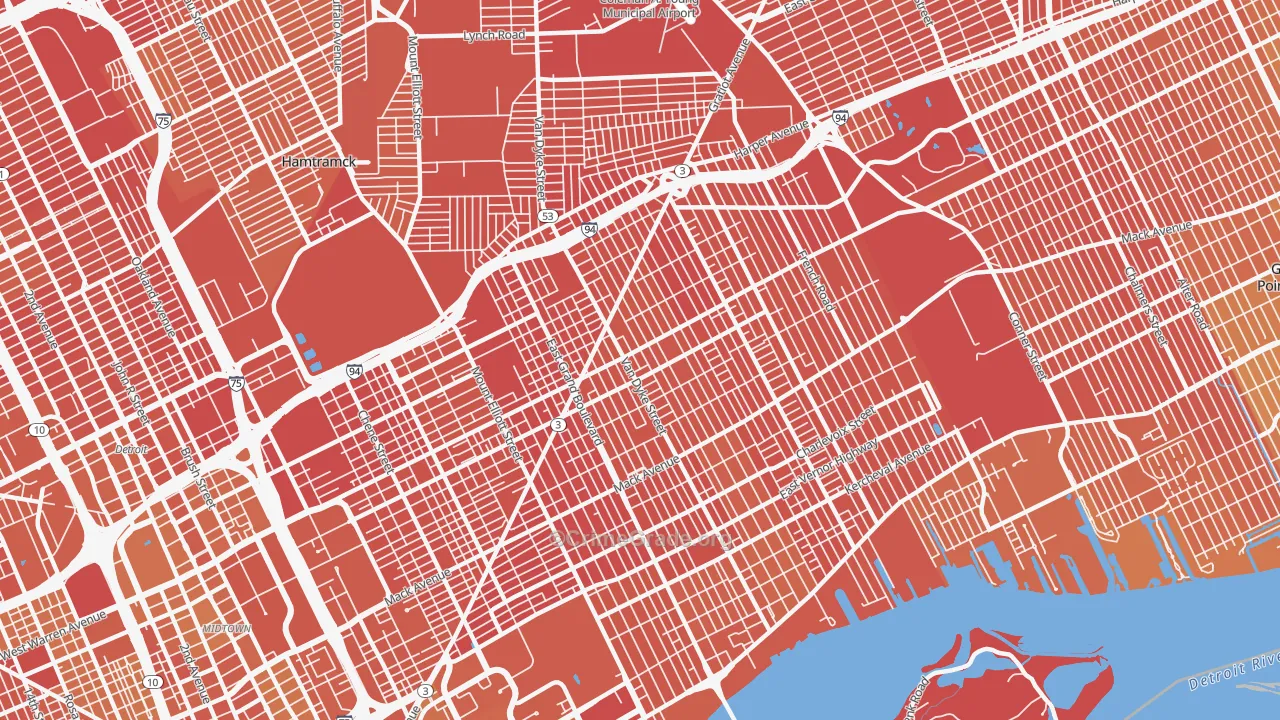 Kettering-Butzel, Detroit, MI Map of Murder Rates