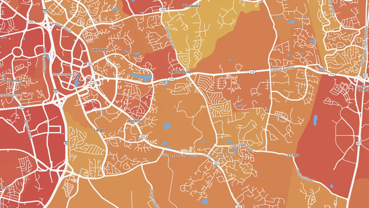 Kettering, MD Map of Murder Rates
