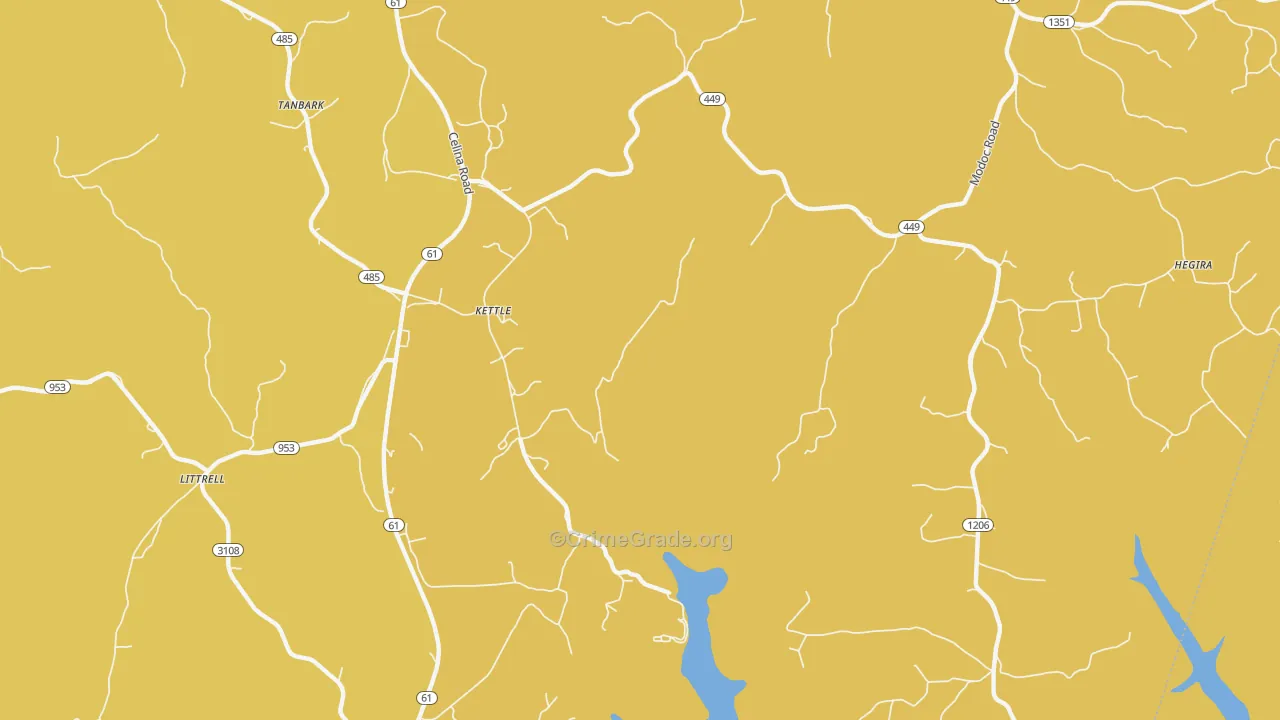 Kettle, KY Map of Murder Rates