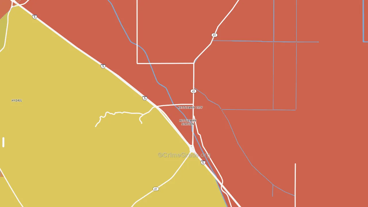 Kettleman City, CA Map of Murder Rates