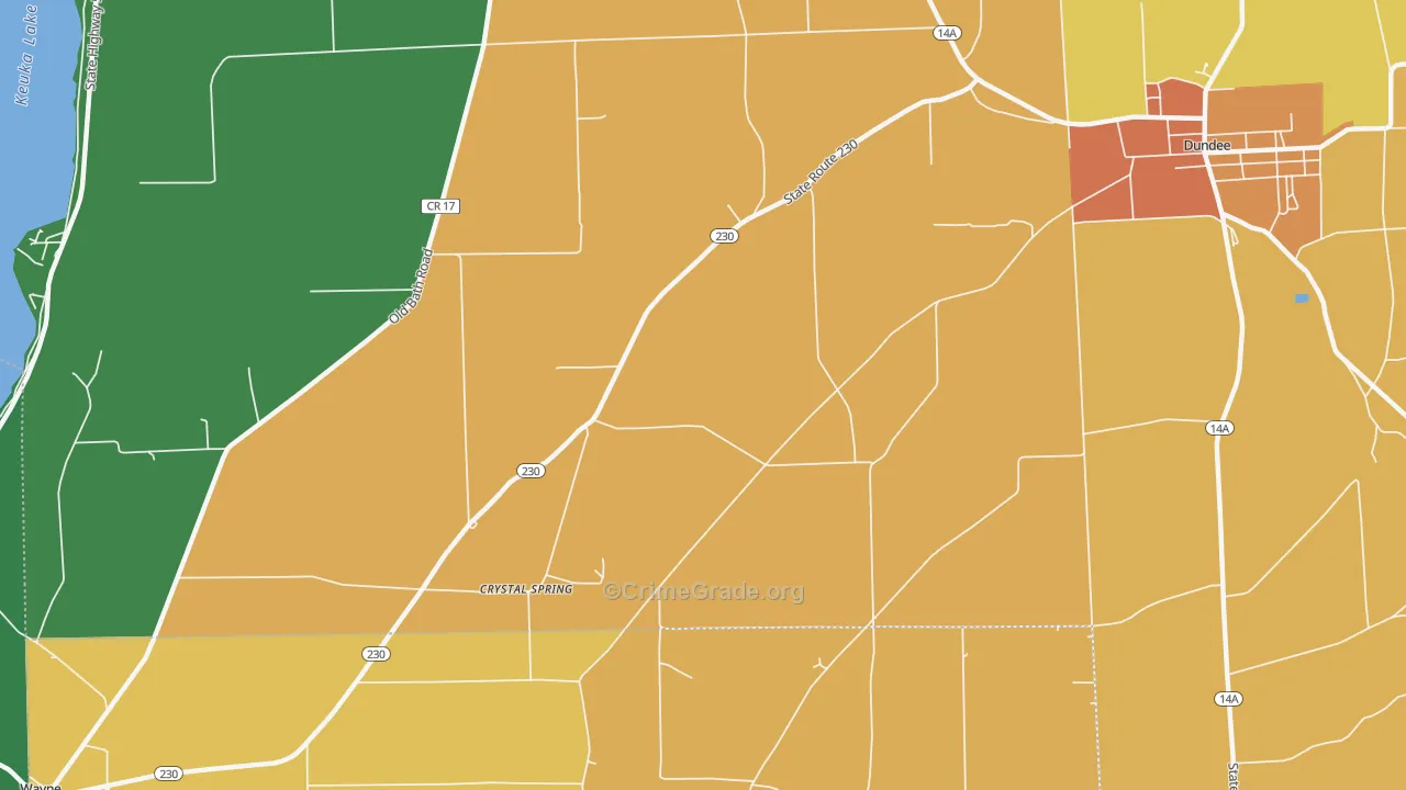 Keuka, NY Map of Murder Rates