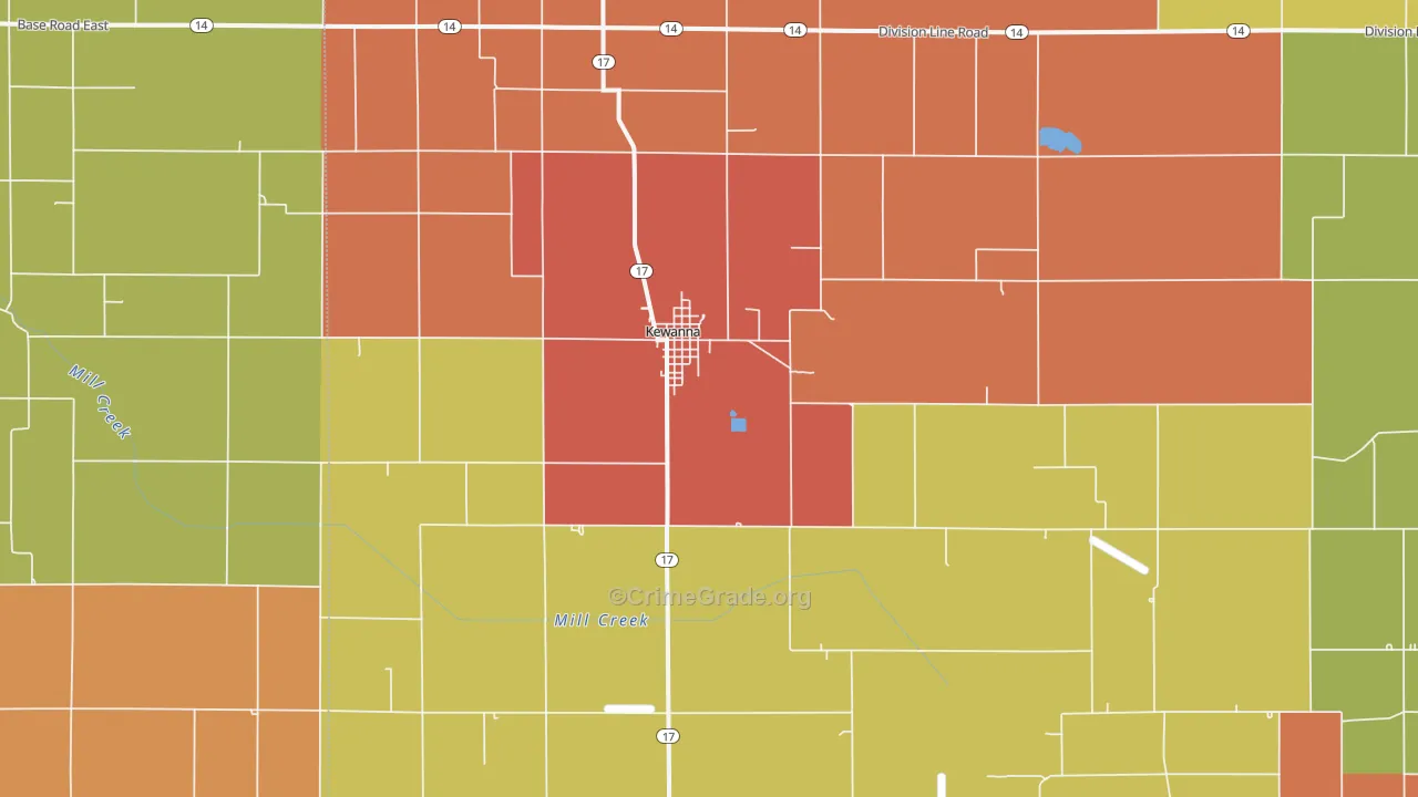 Kewanna, IN Map of Murder Rates