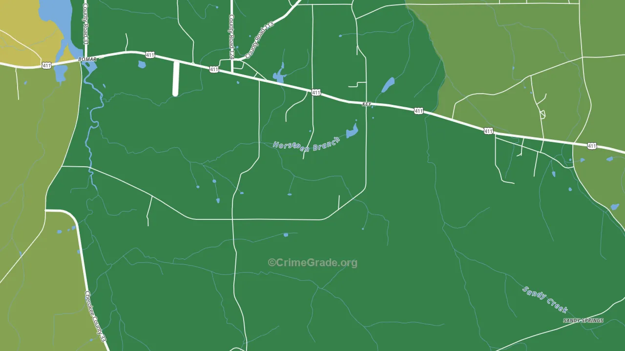 Key, AL Map of Murder Rates