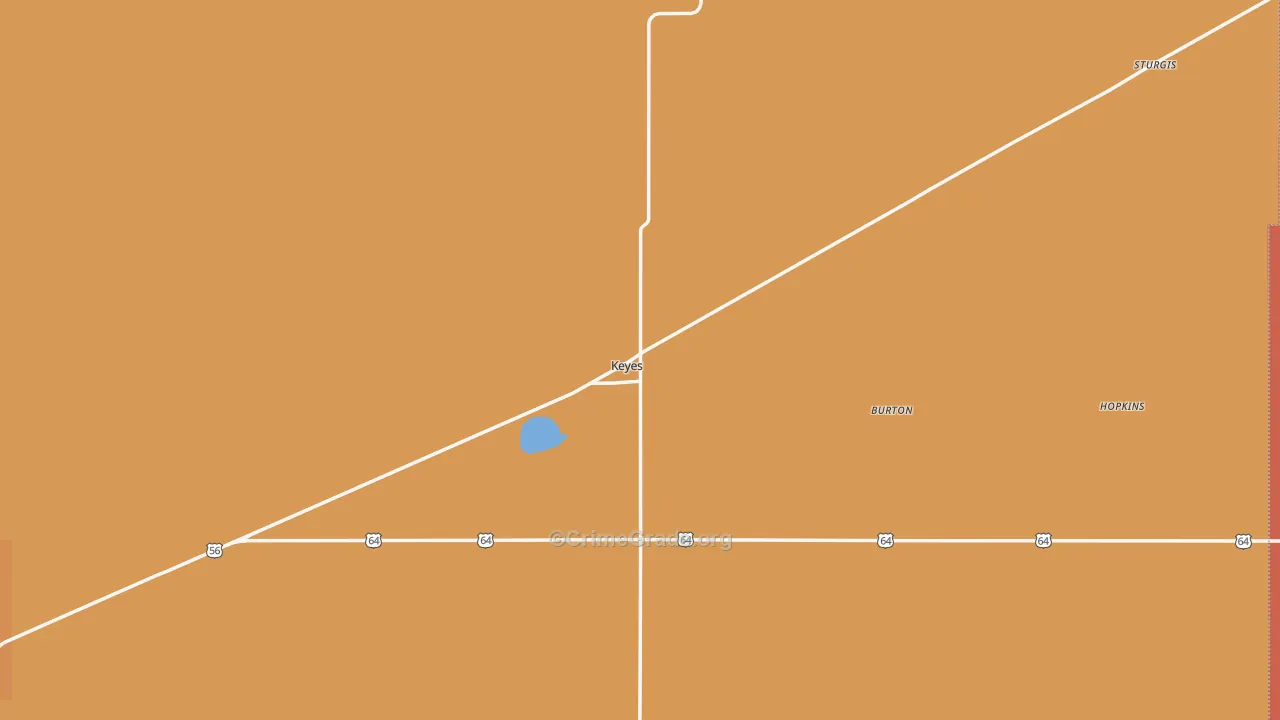 Keyes, OK Map of Murder Rates
