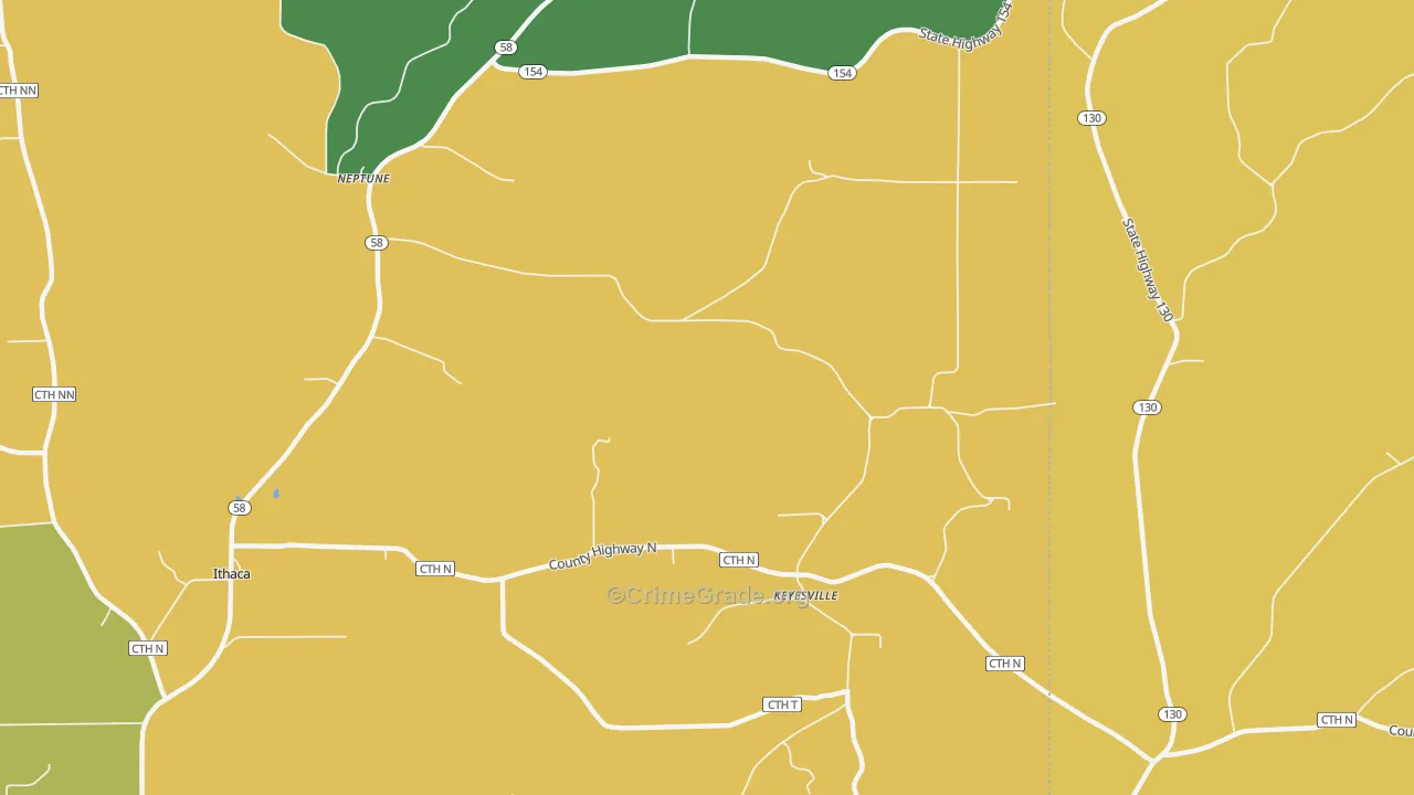 Keyesville, WI Map of Murder Rates