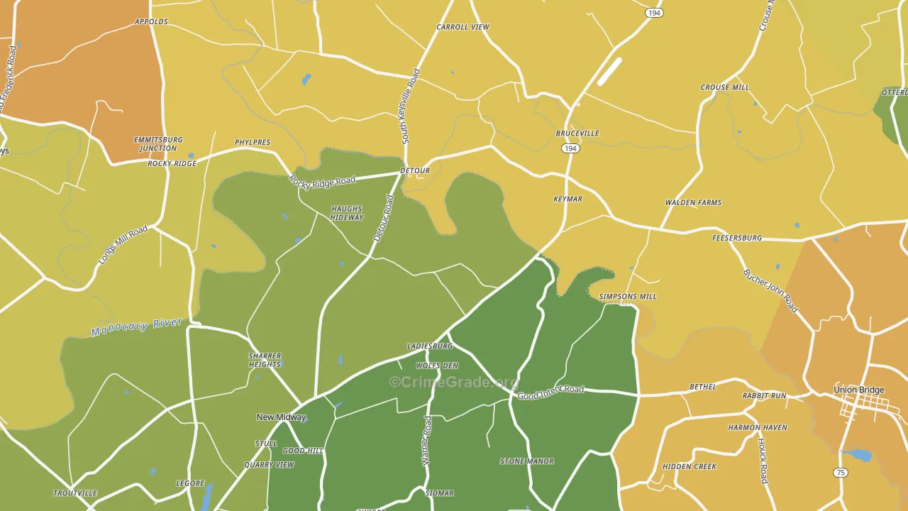 Keymar, MD Map of Murder Rates