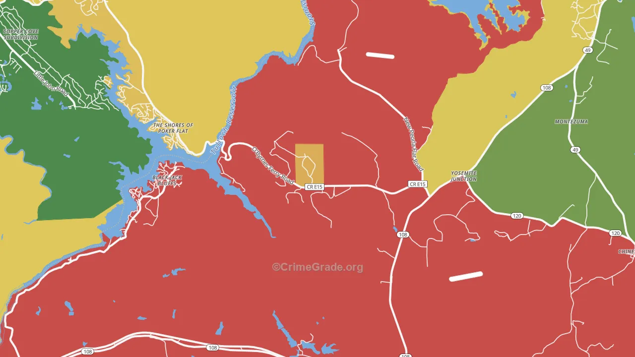 Keystone, CA Map of Murder Rates