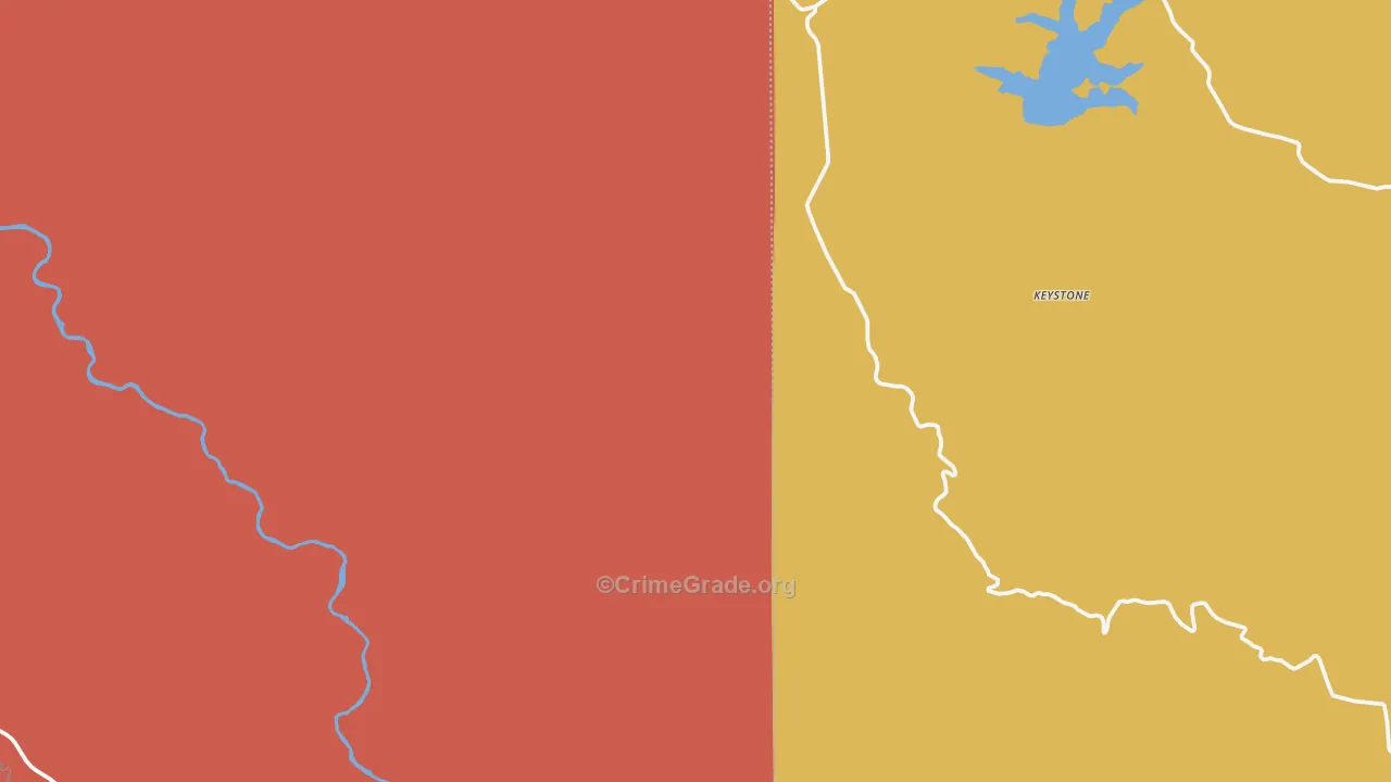 Keystone, WY Map of Murder Rates