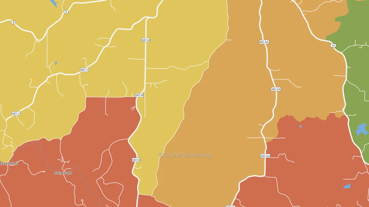 Keysville, MO Map of Murder Rates