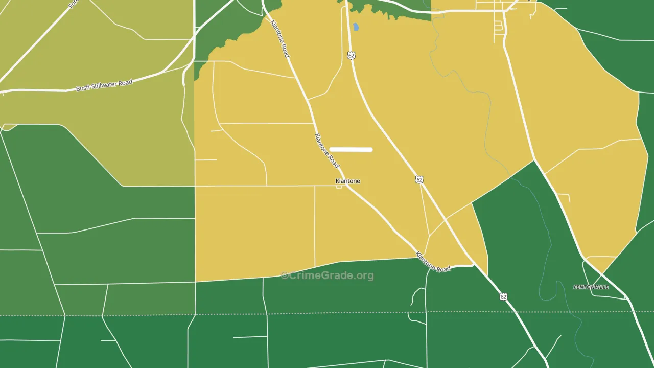 Kiantone, NY Map of Murder Rates