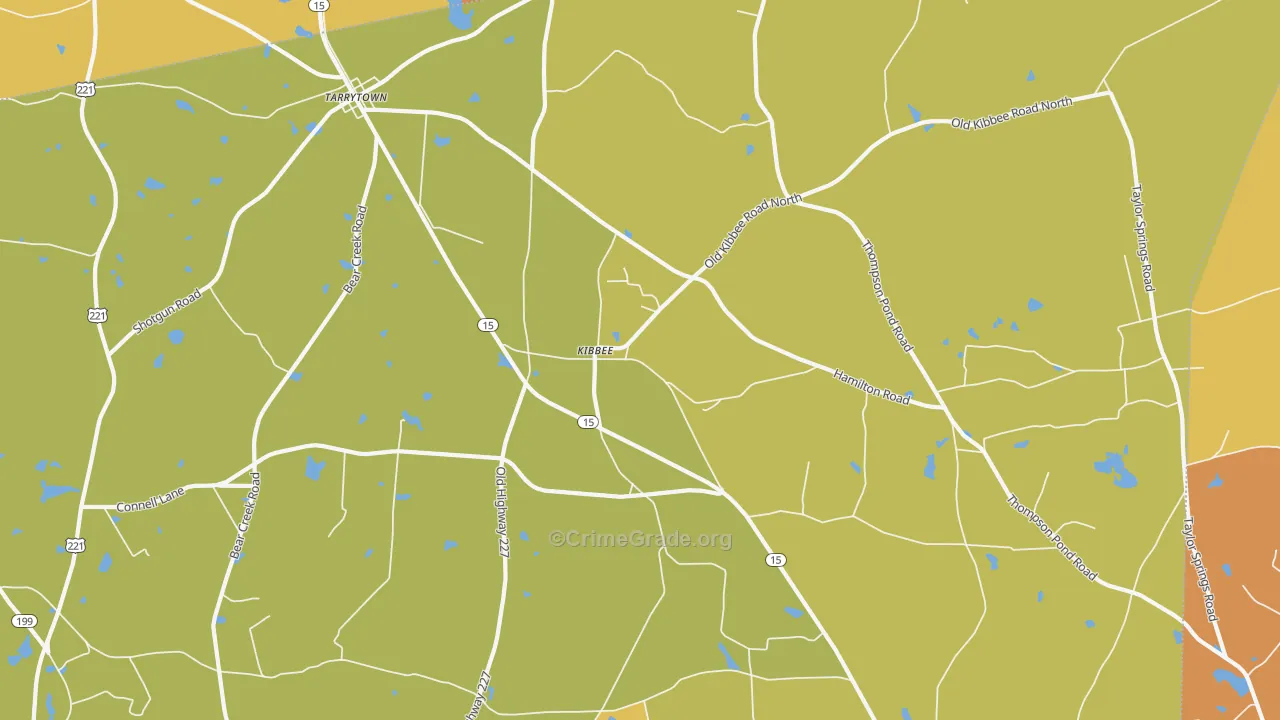 Kibbee, GA Map of Murder Rates