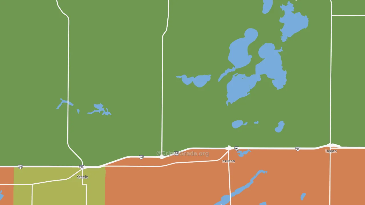 Kidder County, ND Map of Murder Rates