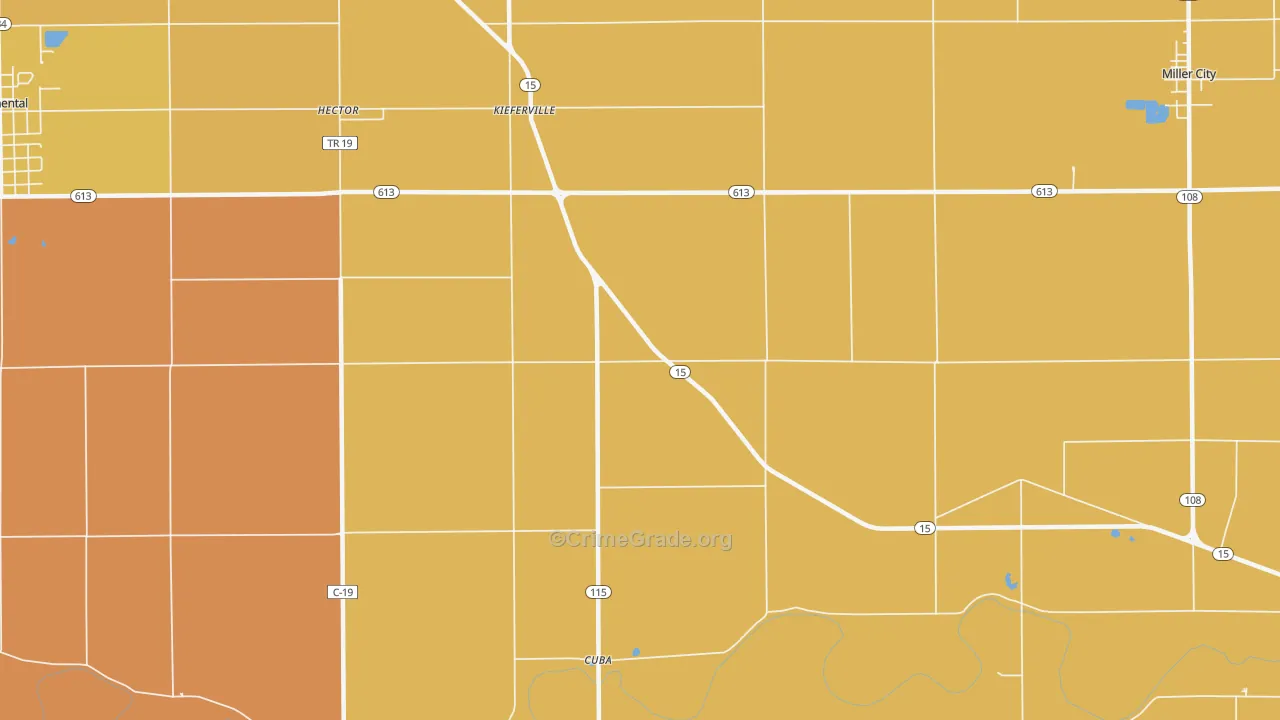 Kieferville, OH Map of Murder Rates