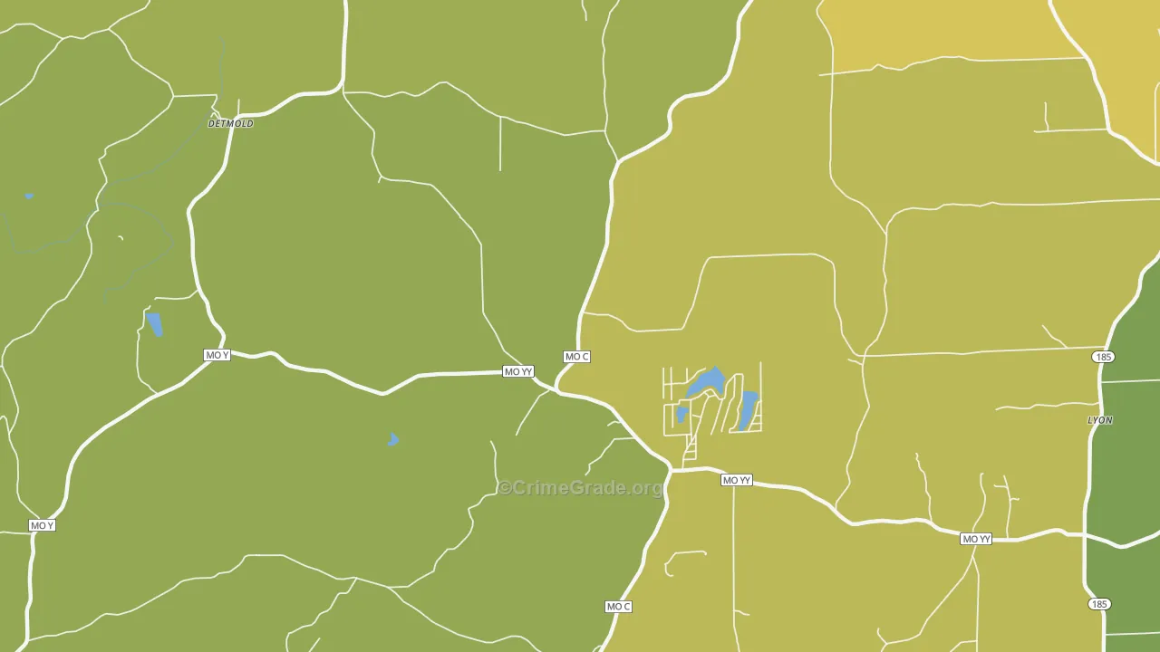 Kiel, MO Map of Murder Rates