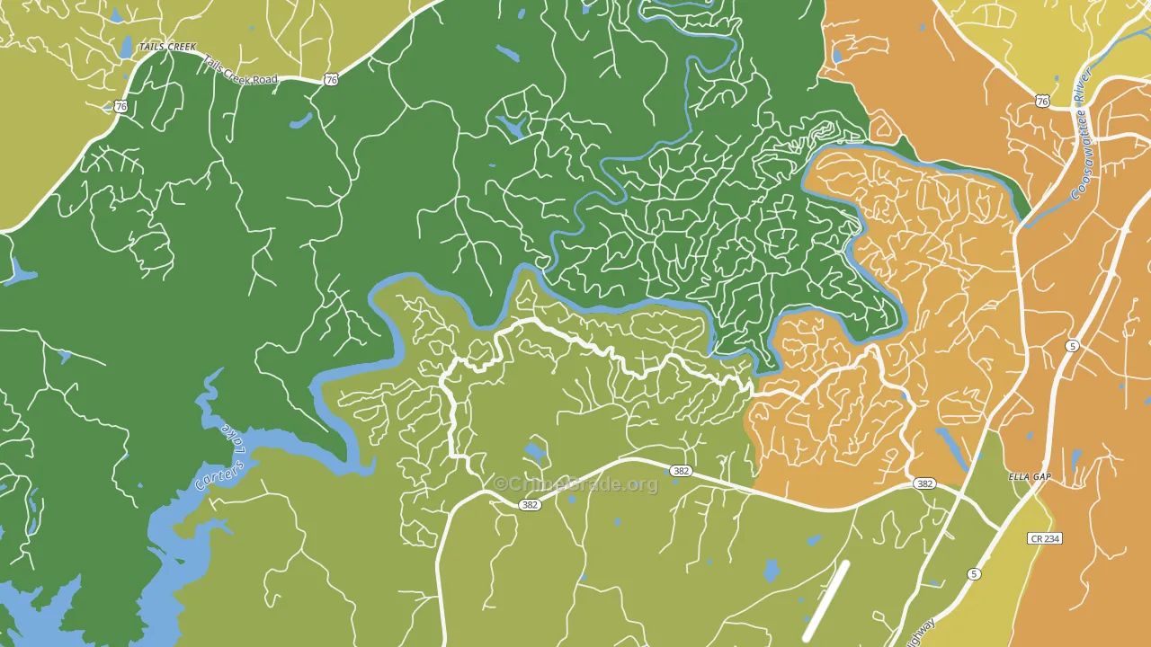 Kiker, GA Map of Murder Rates