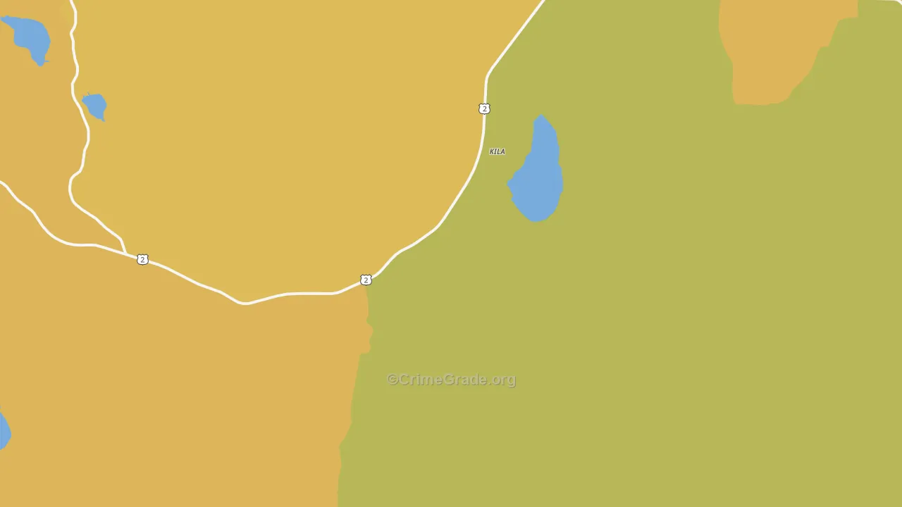Kila, MT Map of Murder Rates