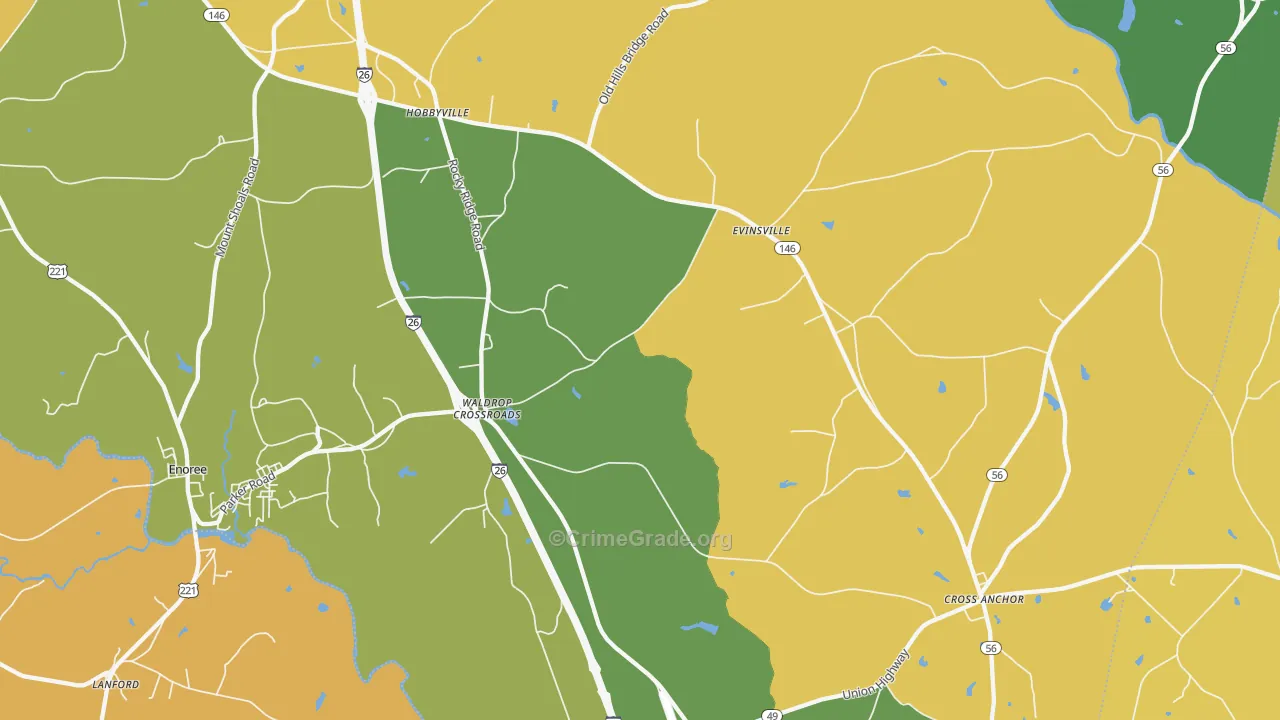 Kilgore, SC Map of Murder Rates