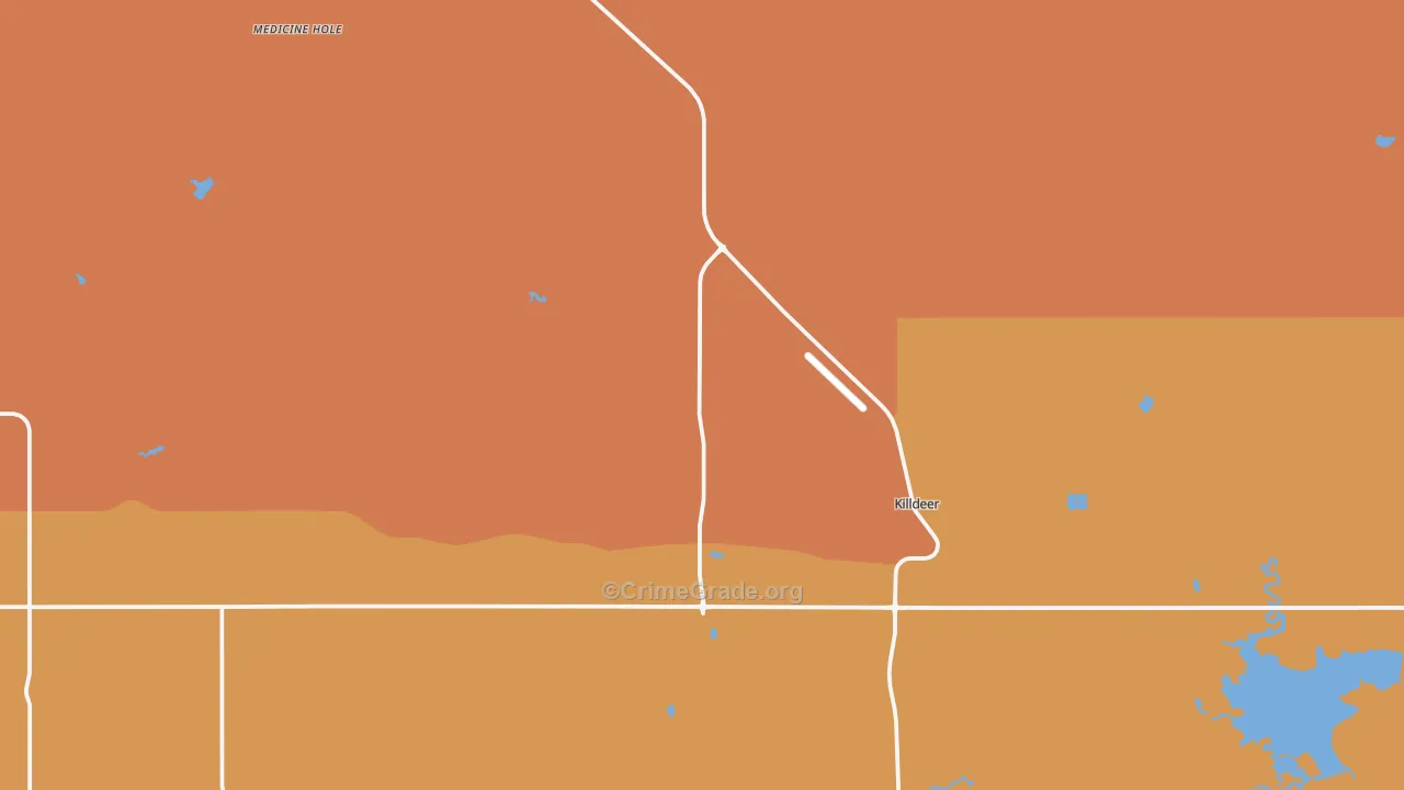 Killdeer, ND Map of Murder Rates