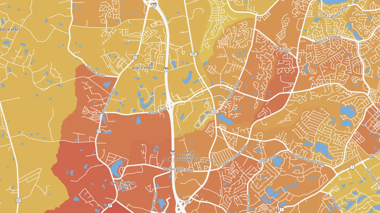 Killian, SC Map of Murder Rates