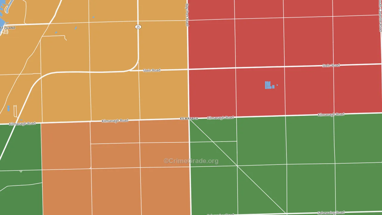 Kilmanagh, MI Map of Murder Rates