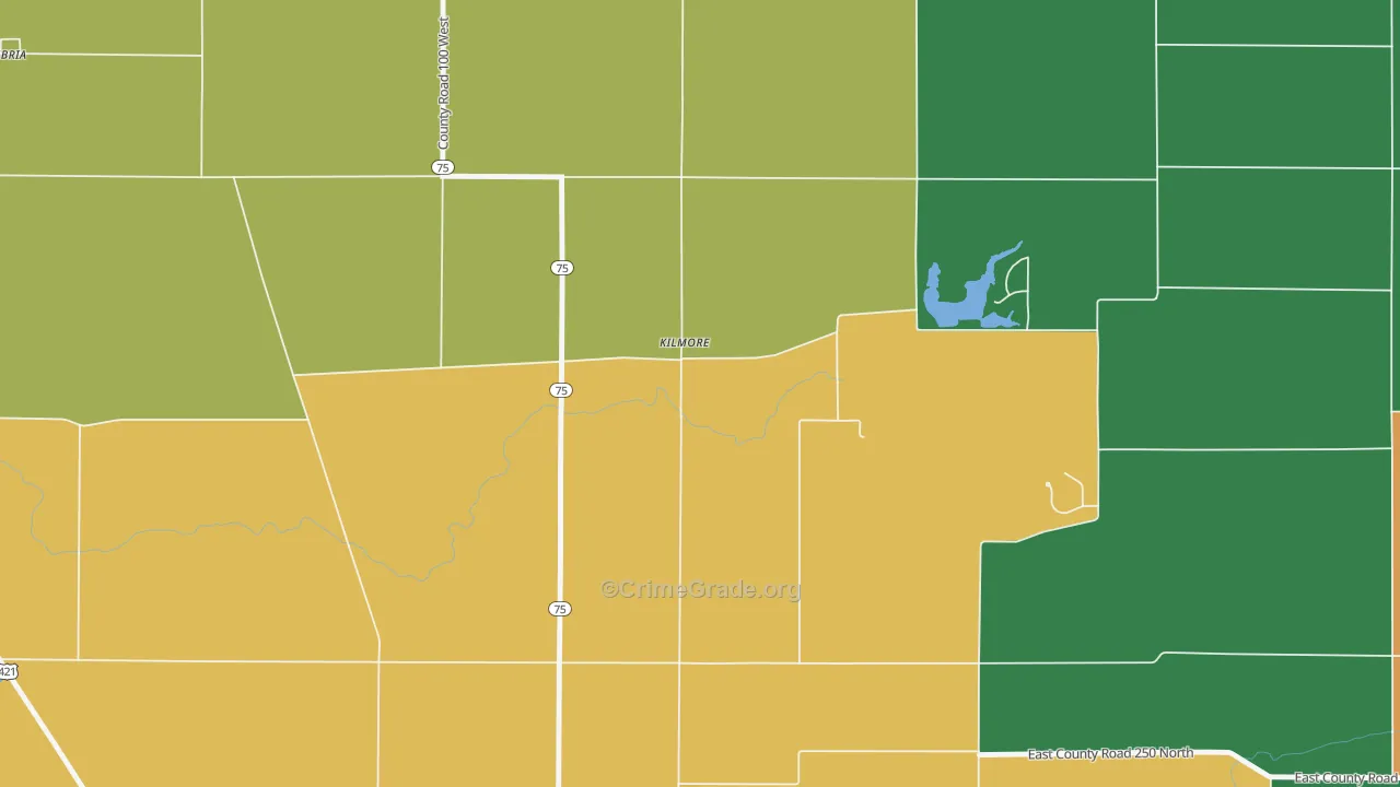 Kilmore, IN Map of Murder Rates